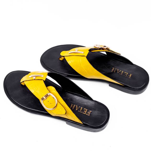 Fetah Leather Slippers With buckle